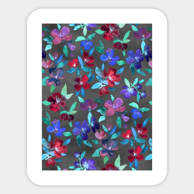 Blossoms in Cherry, Plum and Purple Sticker by micklyn